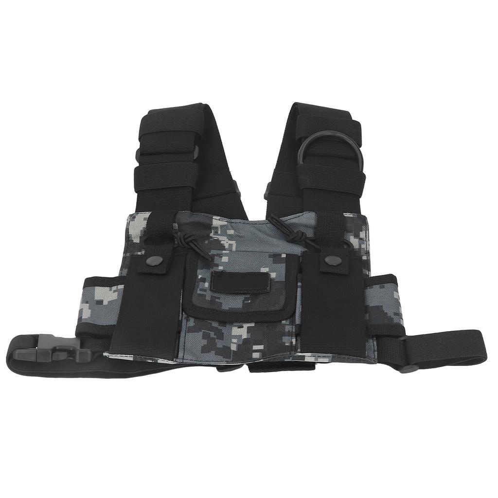 Radio Shoulder Holster Chest Harness Holder Vest Rig Radio Chest Front Pack Pouch Universal for 2