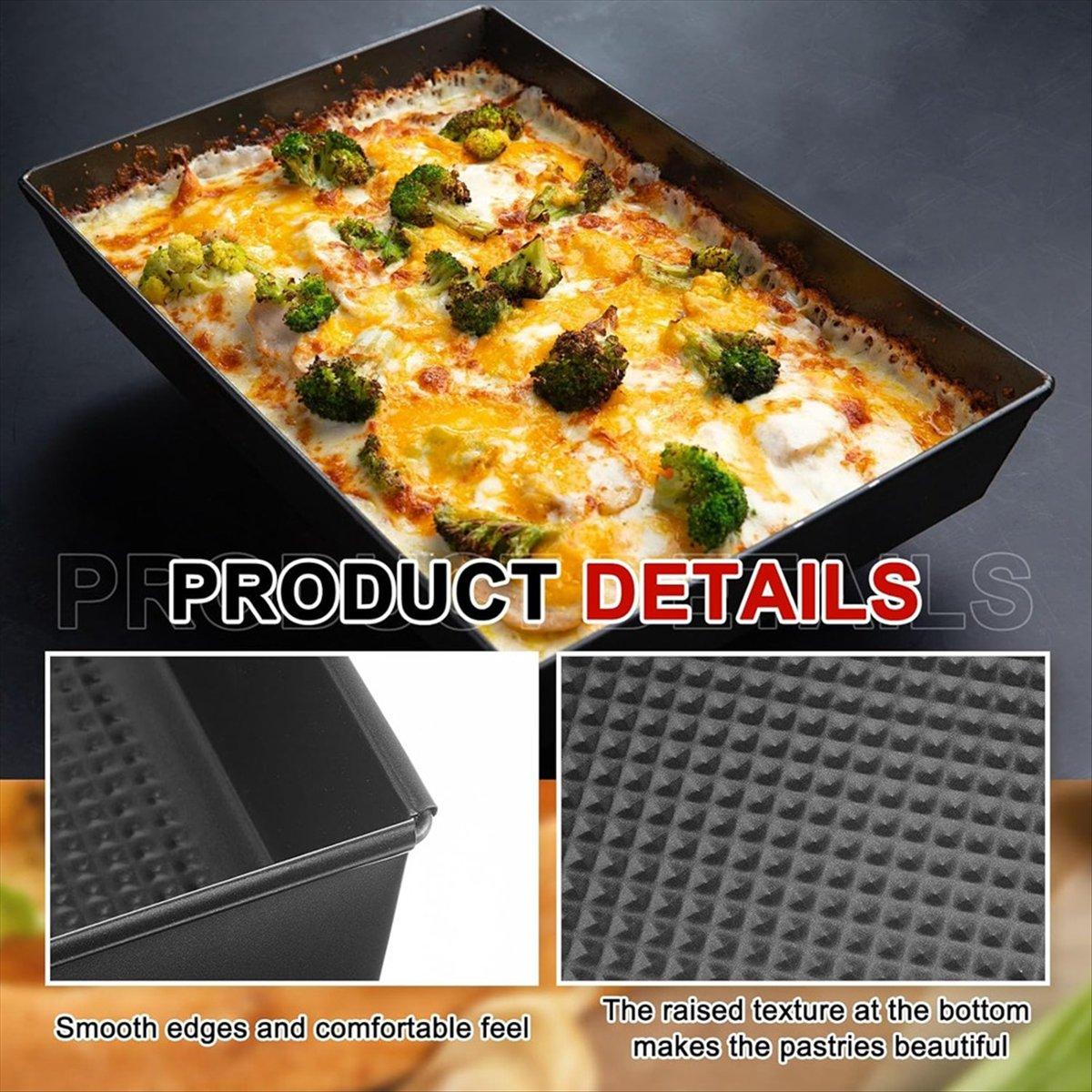 

BHBL 3 Pcs Detroit Style Pizza Pan Hard Rectangular Pizza Pans Non Stick Sicilian Style Pizza Pan Dish Pre Seasoned Bakeware China Mainland