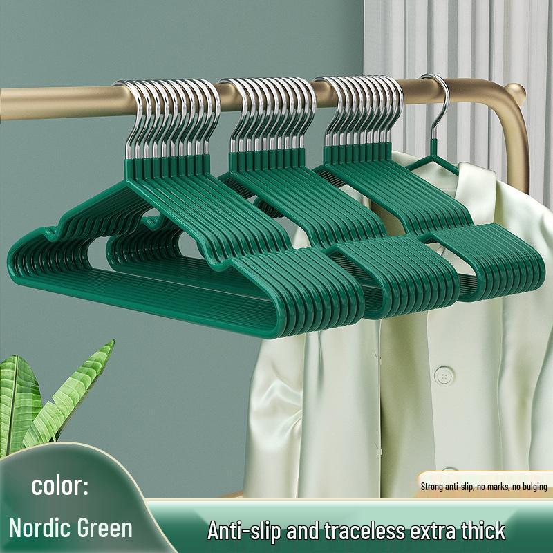 Adult Non-Slip White Hangers - Set of 10, Thickened & Non-Marking