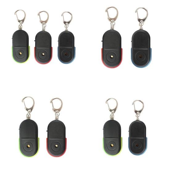 2/3 шт. Шукач ключів Голосове керування Обладнання проти втрати з активацією свистком Світлодіодне світло Маленький легкий Відстежувач ключів Гаманець Брелок