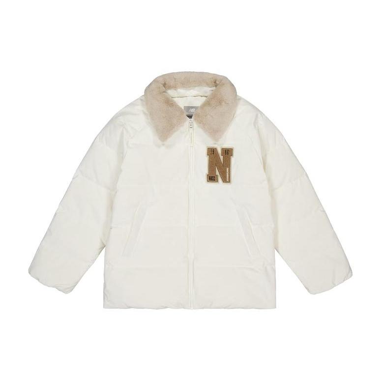 (WMNS) New Balance Warm Heavy Puffer Coat Asia Sizing White Beige Women s NPD4E122-IV S