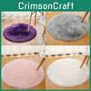Faux Fur Rug With Machine Washable Circular Design For Bedroom And Living Room Decor