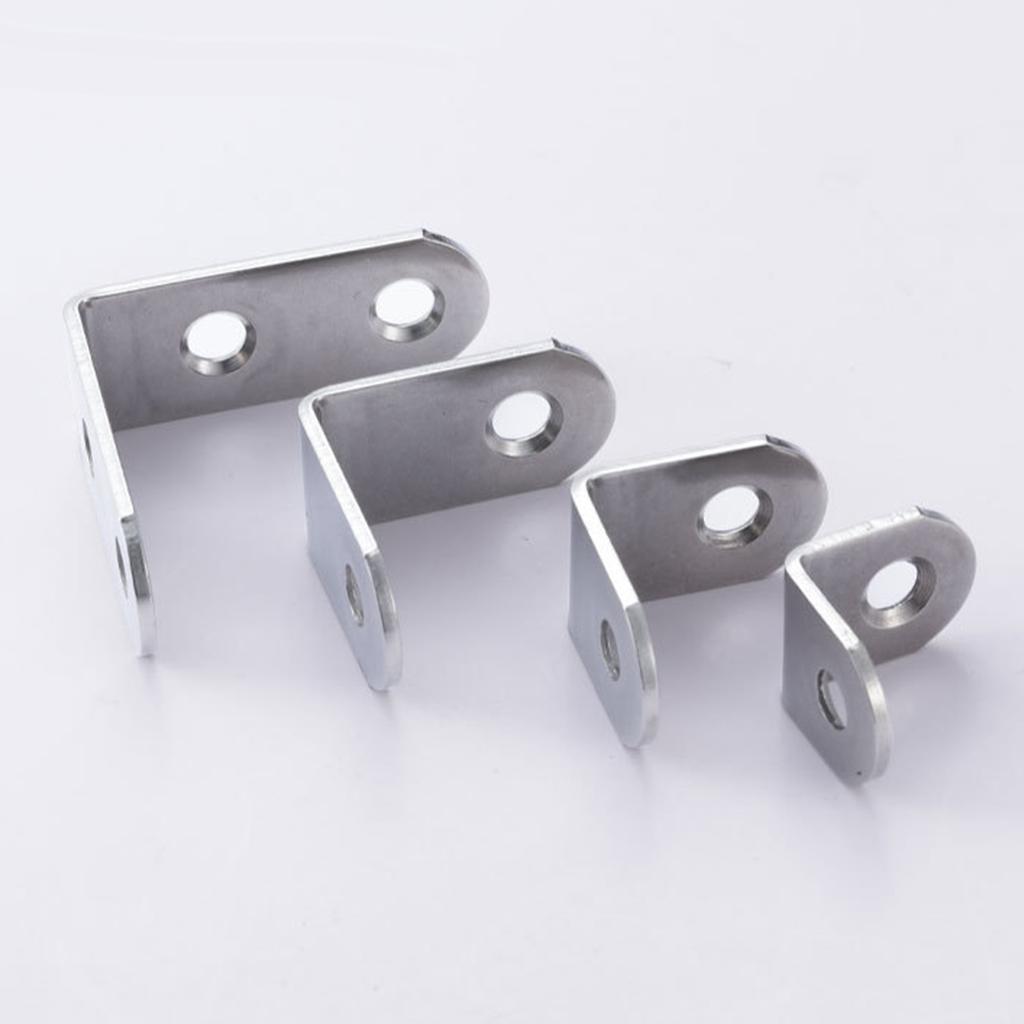 10pcs Heavy Duty Corner Brace Stainless Steel L Brackets Joint Bracket Fastener for Wall Hangings Cupboard Wardrobes