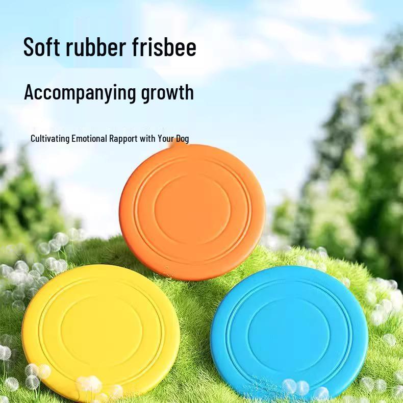 Bite-Resistant Soft Dog Frisbee - Pet Training Toy for Border Collies & Golden Retrievers