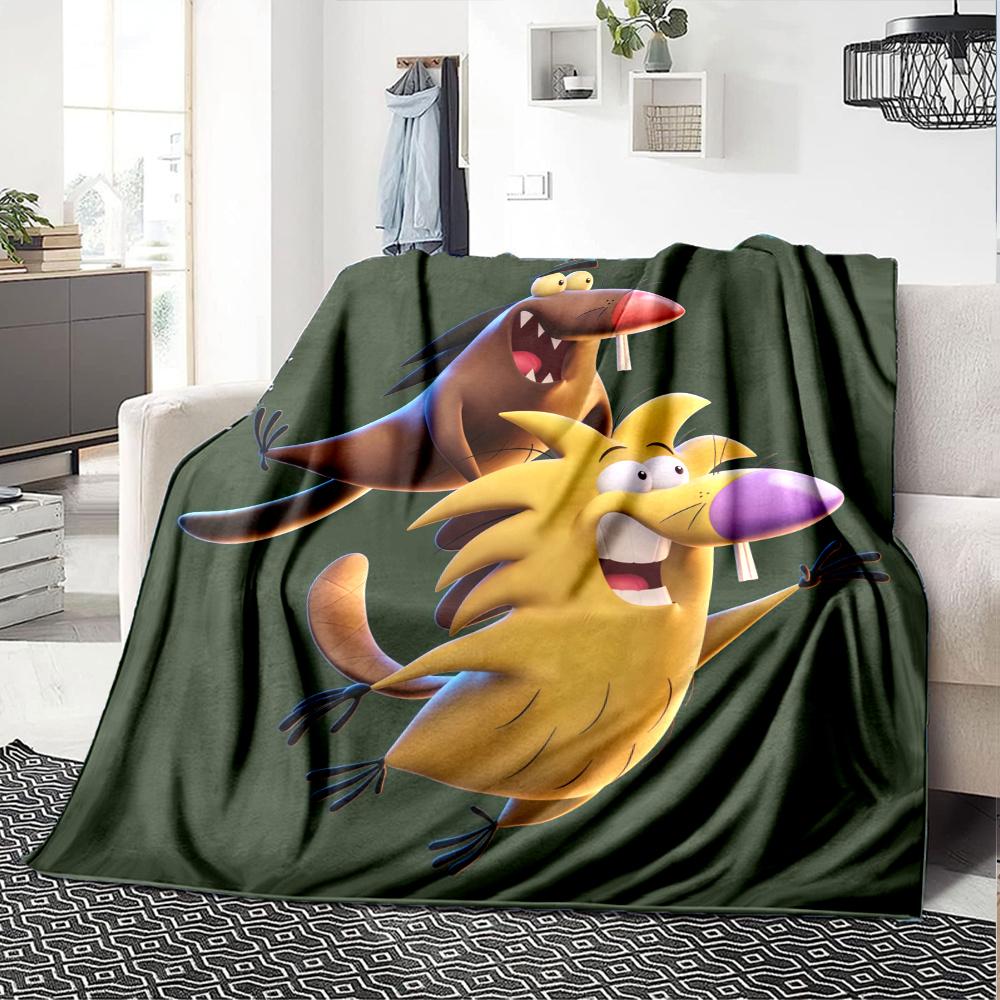 The Angry Beavers Flannel Blanket, High quality Comfortable for All Seasons, Home Decor, Warmth and Comfort