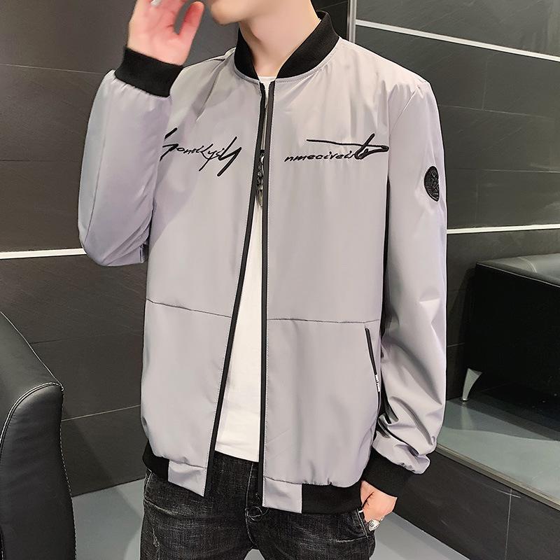 Men's Korean Style Spring/Autumn Trendy Baseball Jacket - New Arrival Sports Casual Thin Jacket