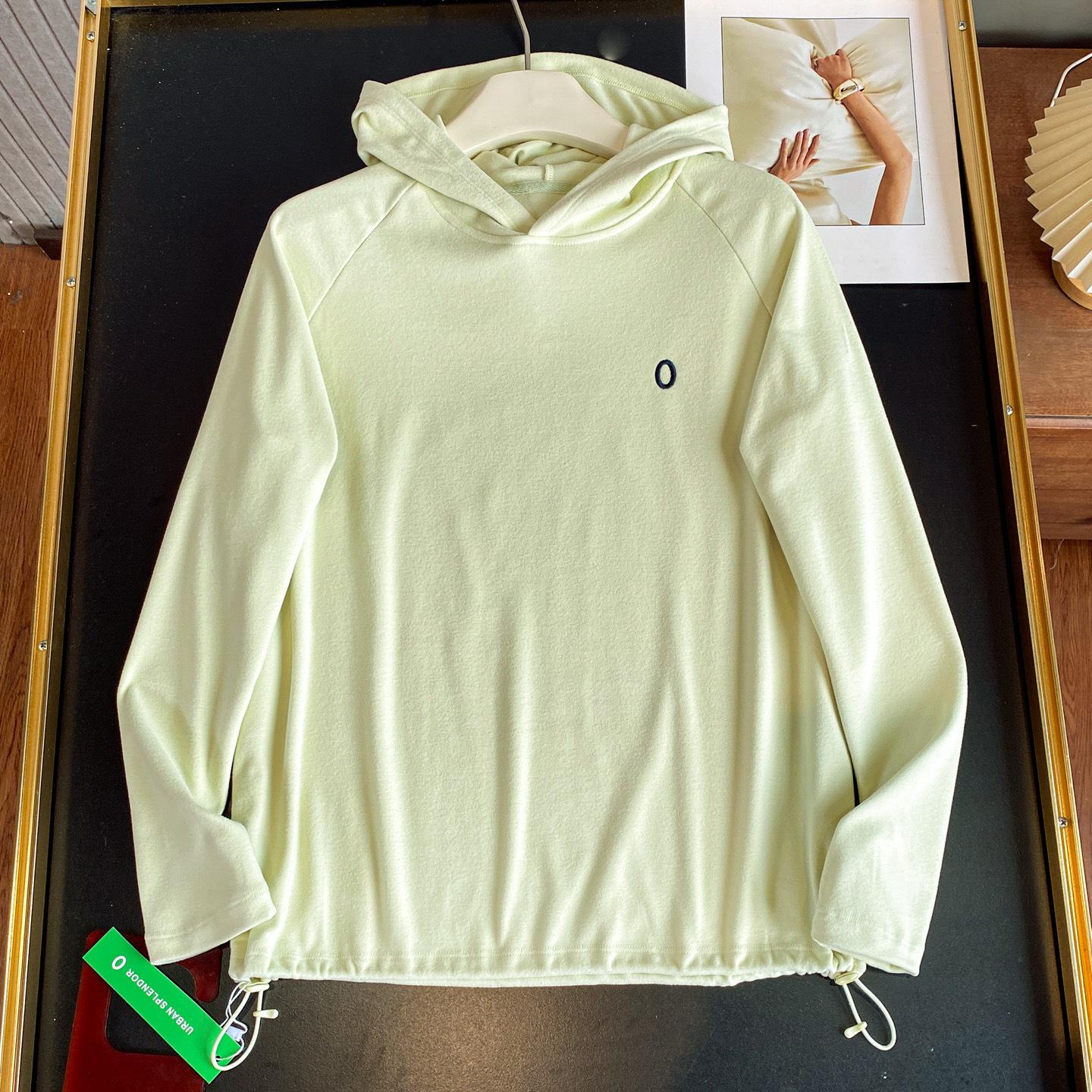 

2025 A/W Dopamine Color Double-Sided Thermal Velvet Unisex Hoodie M 105-115 lbs жовтий/зелений