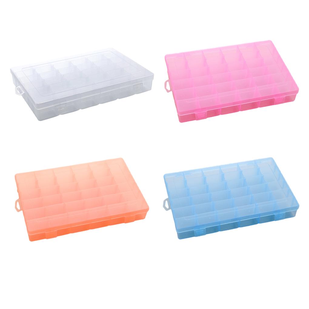 36 Grids Clear Plastic Organizer Detachable Box with Compartment Dividers Holder Jewelry Bead Container Case Tapes