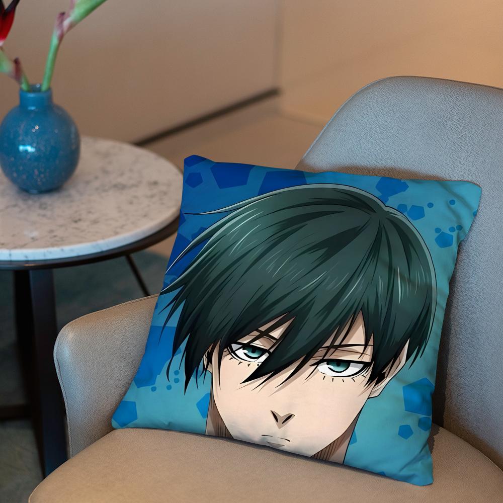 Blue Lock Anime Cushion Cover 2-in-1 Reversible Plush Pillow Cover | Car/Sofa/Bed | Perfect Gift
