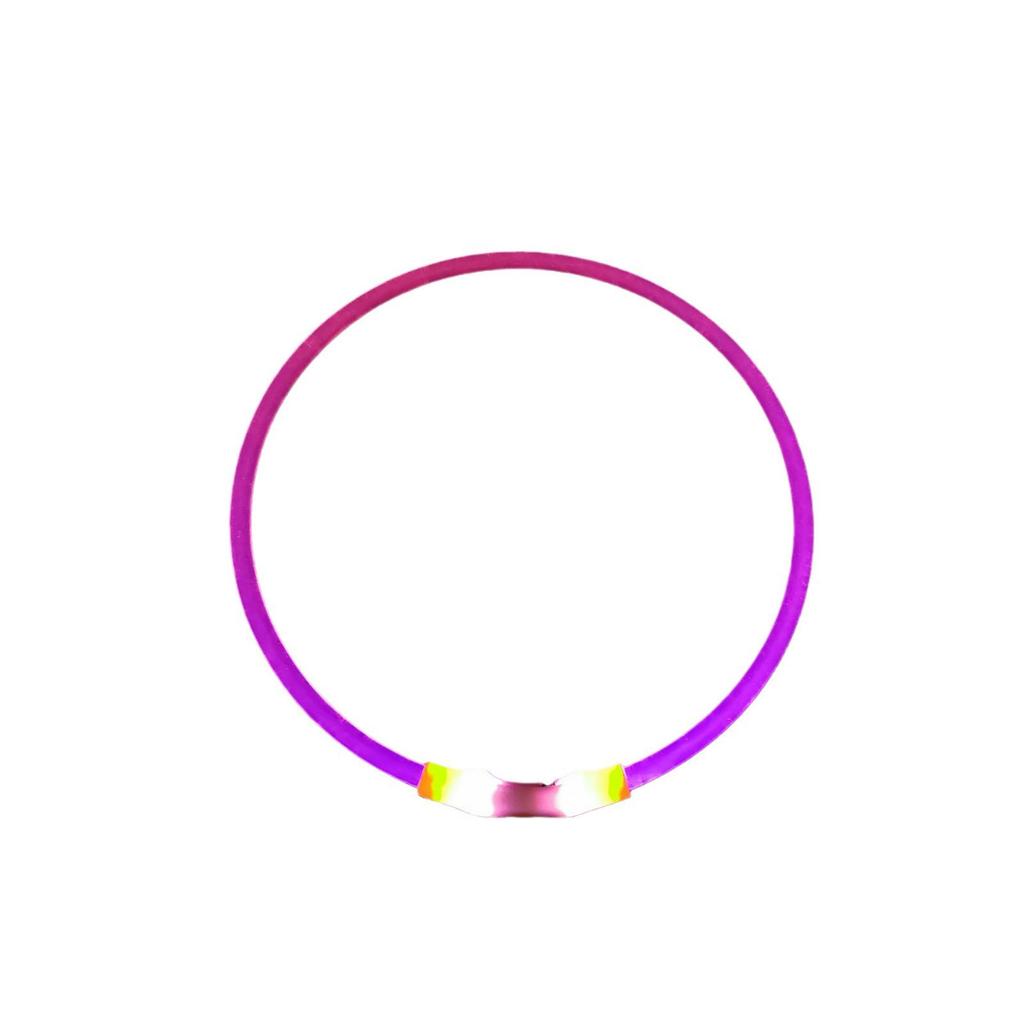 USB Rechargeable LED Dog Collar - Adjustable Light-Up Neck Ring for Large, Medium, and Small Dogs