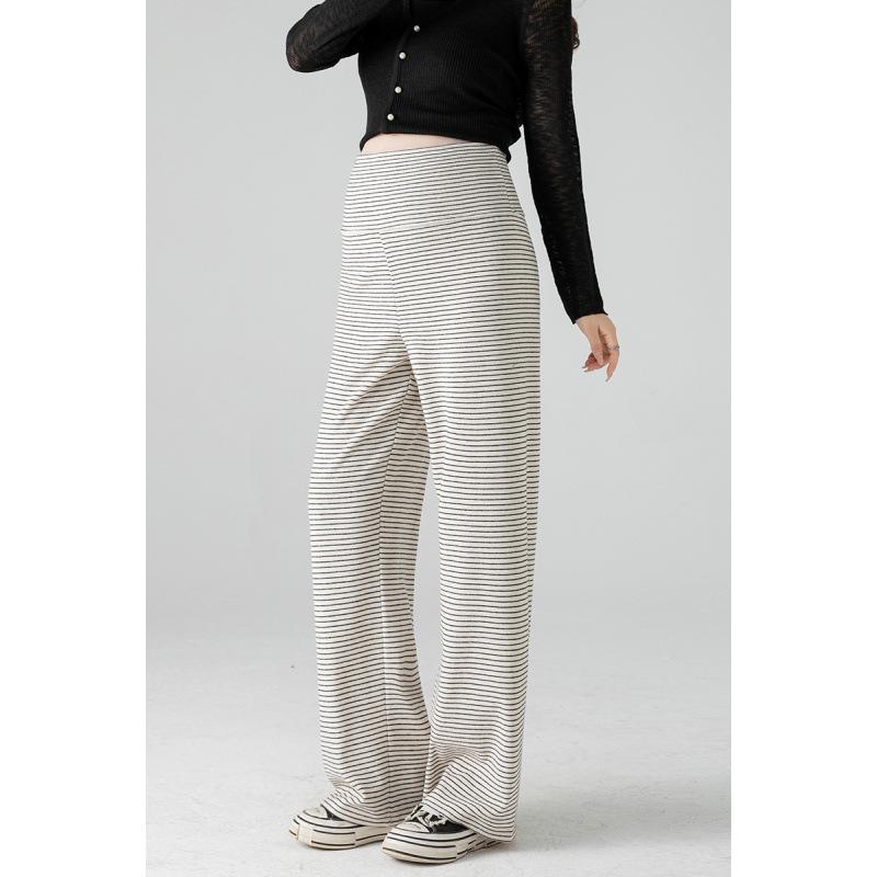 Maternity Spring/Summer 2026 Loose Casual Striped Pants with Drape Design L