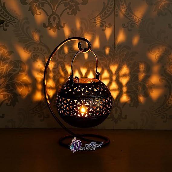 Candle Holder Antique Gold Finish Decorative Items, Home Decor Items for Living Room, Bedroom I Drawing Room,