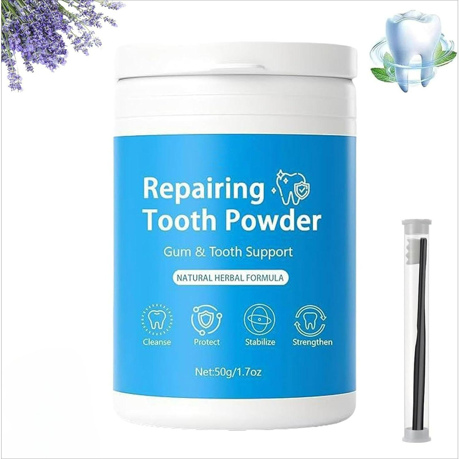 

Порошок для восстановления зубов, Зубной порошок, Натуральный травяной порошок, Травяные порошки для восстановления зубов для десен, Укрепляет и Очищает и Стабилизирует зубы 1