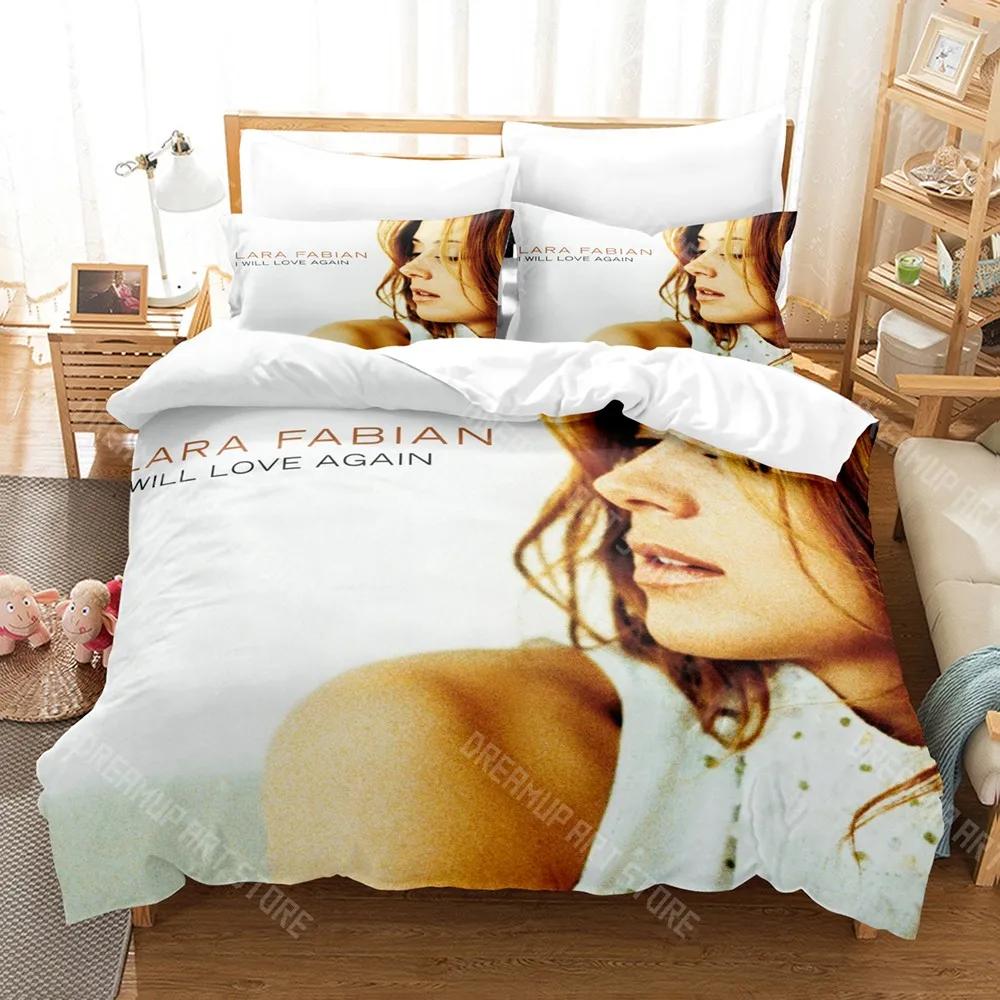 3D Print Lara Fabian Bedding Set Single Twin Full Queen King Size Bed Set Adult Kid Bedroom Duvetcover Sets