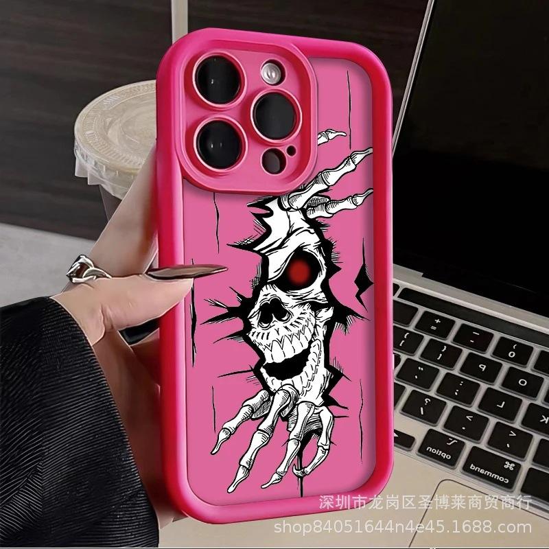 Foreign trade skull for Apple 15 mobile phone case iphone12promax set 14/13/11/XR emery 16