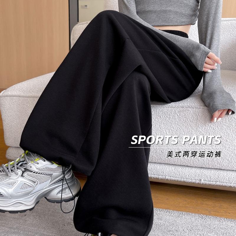 Sweatpants Women's New Spring and Autumn High Waist Thin Small Loose Lazy Loose Wide Leg Pants