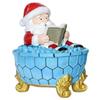 USB LED Santa Nightlight Lamp - Christmas Decor with Santa Reading Books, Bubble Bath Themed LED Night Light for Kids