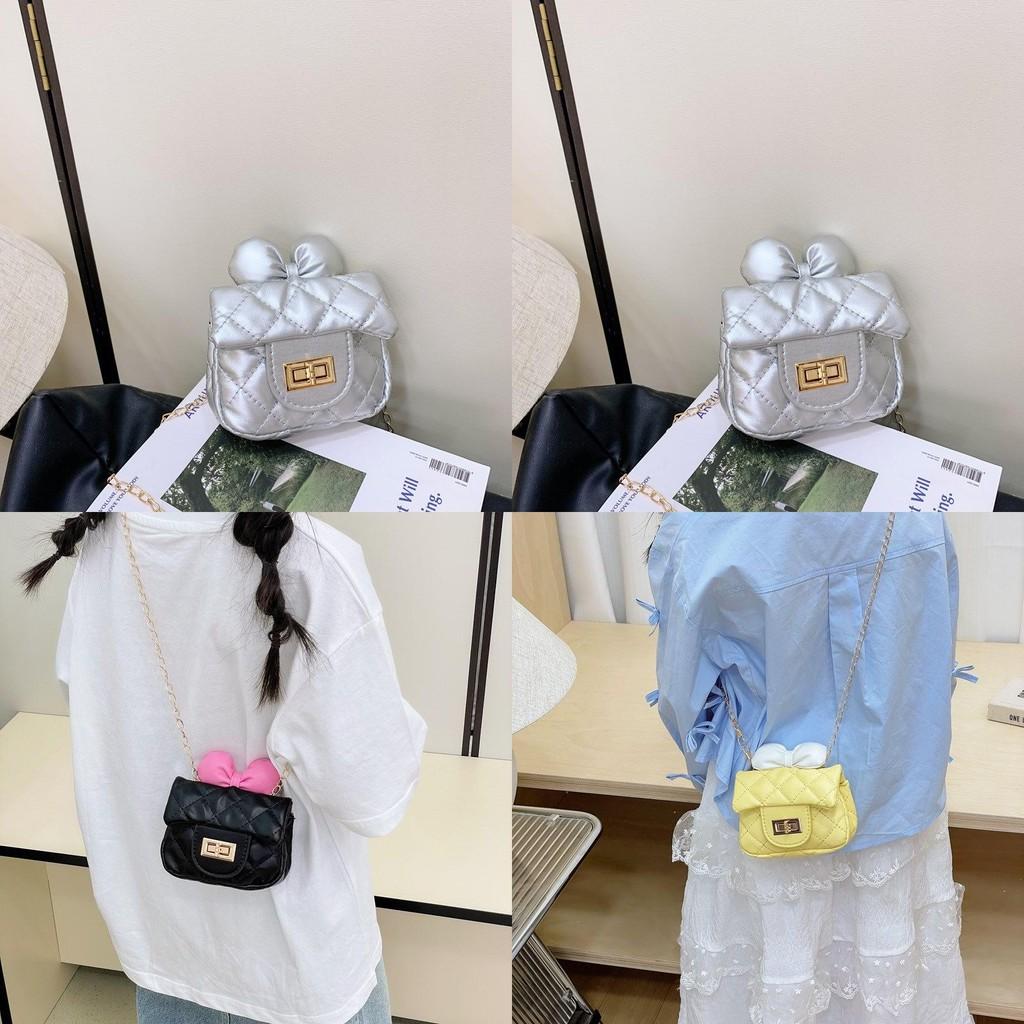 Kids Butterfly Knot Pu Crossbody Bag With Breathable Design For Preschool Girls And Boys