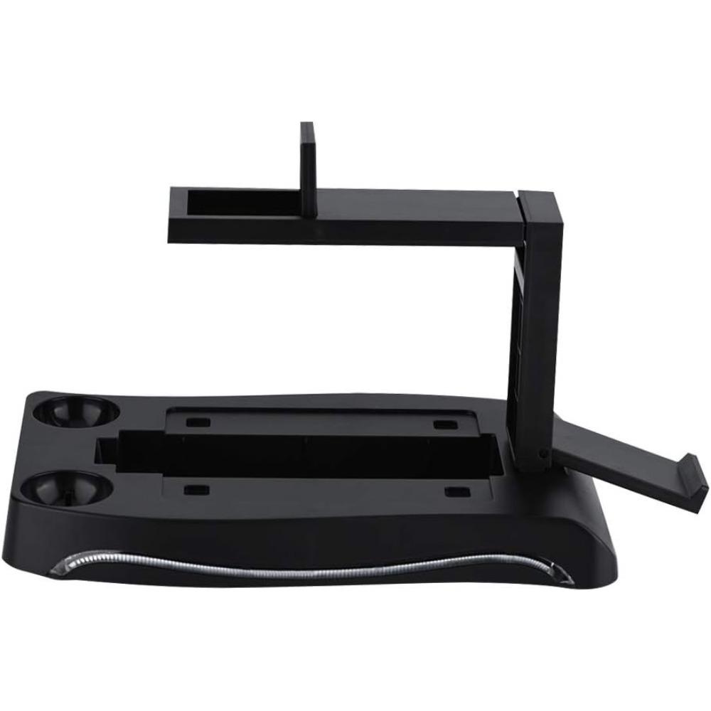 Stojan nabíjecí stanice pro PS4 VR, Dokovací stojan, Nabíjecí stojan, Držák, Multifunkční USB dokovací stanice, Modré světlo, 2 nabíjení pro PS4 VR ovladač