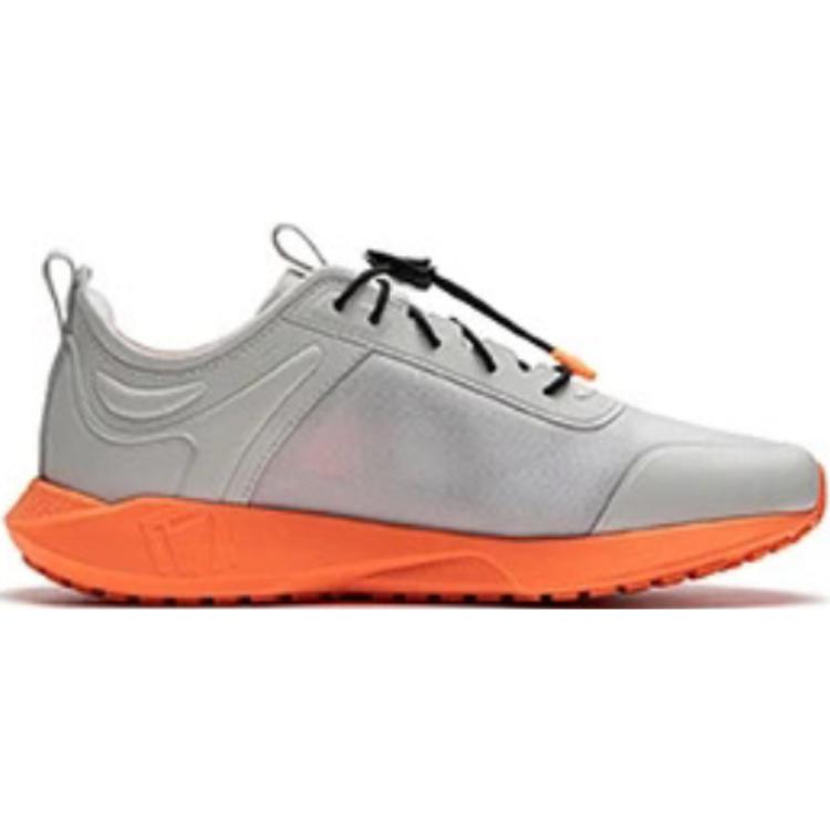 Li Ning Kids Comfortable Versatile Durable Rebound Breathable Low-Top Running Shoes Unisex Sneaker Gray Orange YKFU052-5