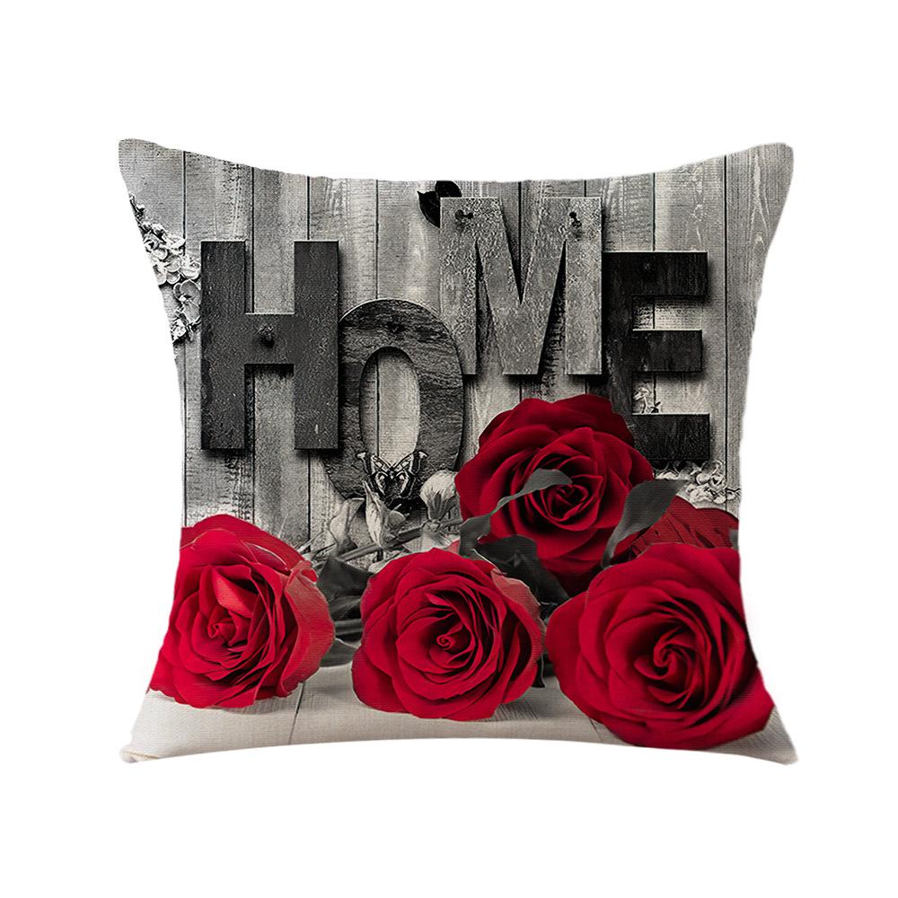 New European Classical Pillow Cover Valentine's Day Pillow Red Office Sofa Pillow Cover