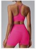 Plus Size Yoga Set: Beautiful Back, High Waist Shorts, Quick Dry Fitness Outfit