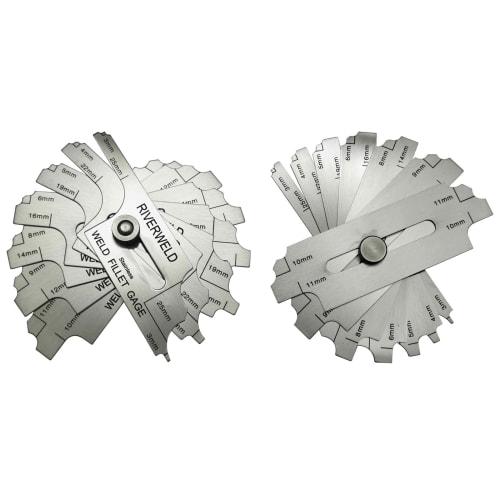 RIVERWELD 7-Piece Fillet Weld Gauge Set, RL Gauge, Weld Inspection Test, Ulner Metric