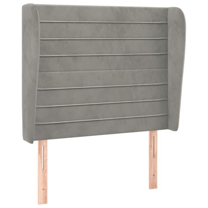 VidaXL Headboard with Ears Light Grey 103x23x118-128 Cm Velvet3118138