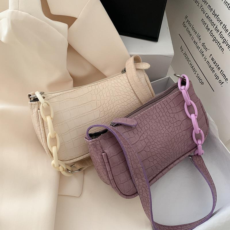 IELGY Женская сумка через плечо Модная однотонная акриловая универсальная сетчатая — фото 4