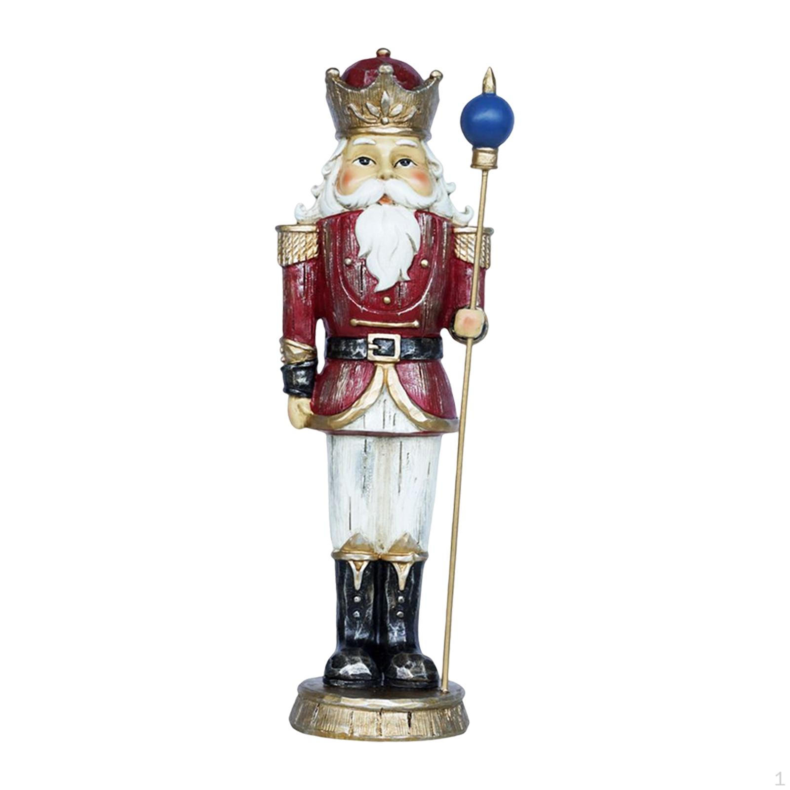 10Inches Christmas Nutcracker Soldier Gifts Hand Painted Doll Desktop Holiday Display Party Home Red