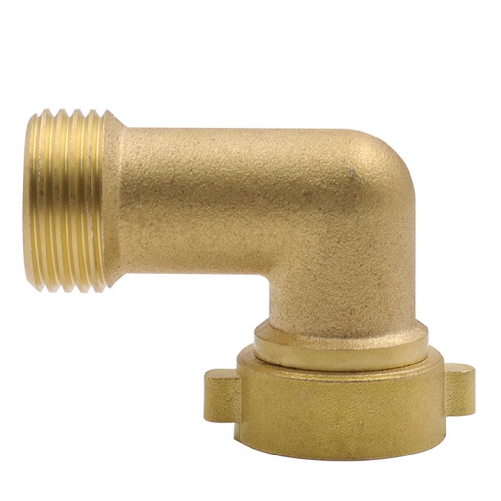 Conector Furtun de Grădină Cot 90 Grade Alamă Cot Furtun de Grădină Adaptor Alamă Solidă (2buc)+ 4 Inele de etanșare suplimentare