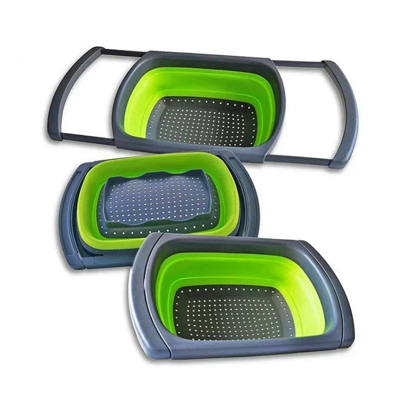 Strecurători pliabile Coș de strecurătoare de bucătărie Drenaj Coșuri pliabile Fructe Legume Coș de scurgere pliabil Ustensile de bucătărie