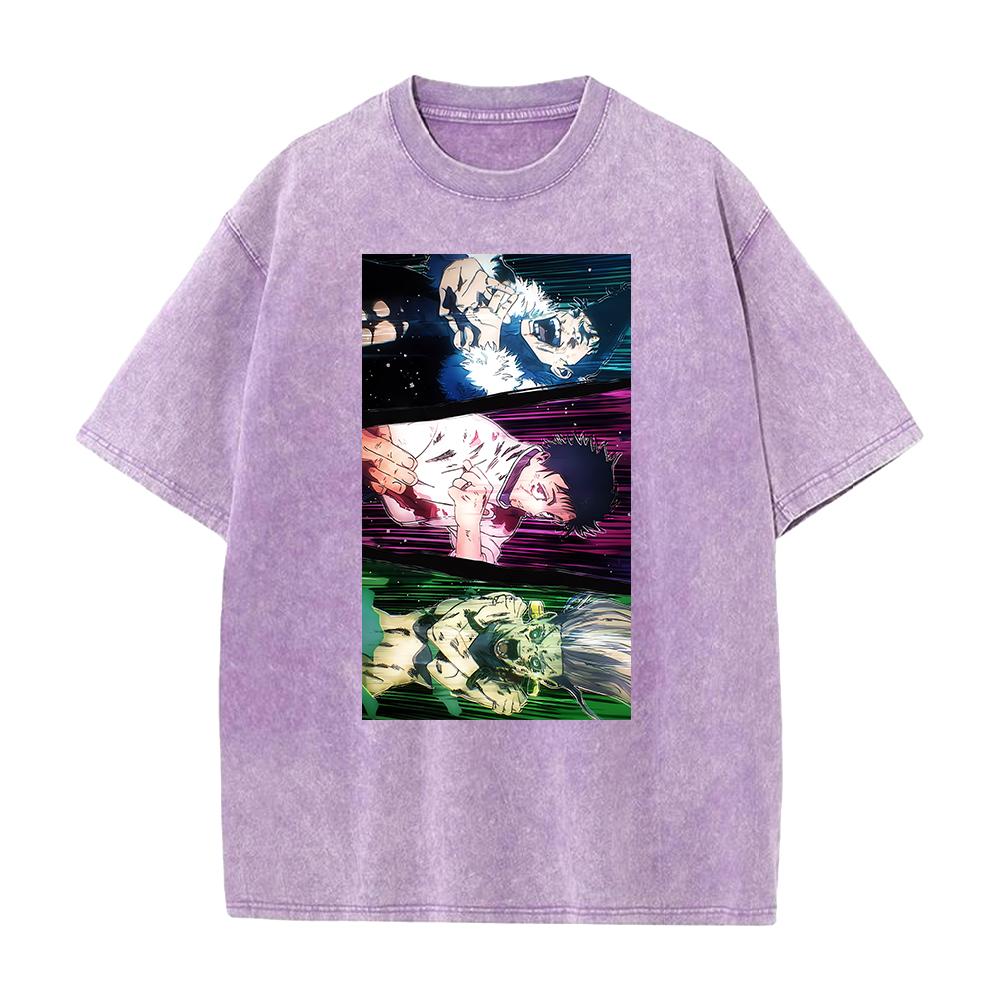 Jujutsu Kaisen Okkotsu Yuta Ishigoori Ryuu Print Tee Men Women Washed Cotton T-shirts Manga Vintage T Shirt Harajuku Male Tshirt