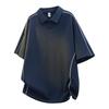 Heren Vintage Gestreept Kortemouw Polo Shirt, Zomer 2025, Trendy Los Overslag T-shirt