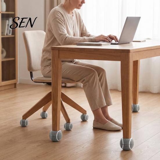 Furniture Floor Protectors Precut Tennis Balls for Chairs, Leg Felt Glides, Non Slip Table Home Hardwood Floors, Noise Scratches Reduction Elastic