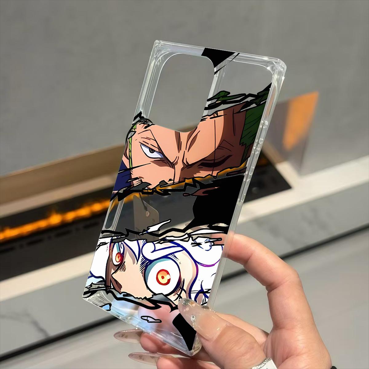 

Transparent Square Back Tube Case Casing Protection For iPhone 11 14 Pro Max 13 15 Plus 12 16 ProMax Anti-Oxygen,Solon and Luffy Pattern iphone 11 ProMax