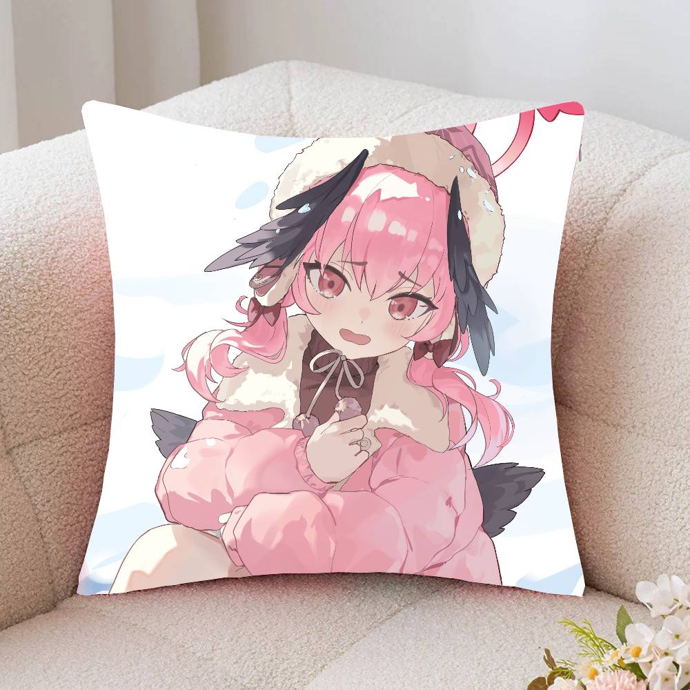 Shimoe Koharu Anime Game BBlue Archive Pillow Case Fashion Square Pillowcase Bedroom Sofa Room Ins Decoration Leisure
