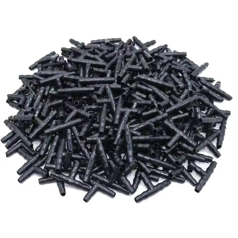 

1/4 Inch Connector Joint Tee Drip Irrigation Dripper Watering Garden Tools for 4mm/7mm Pipe Hose Greenhouse 1/4