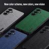 For Samsung Galaxy A55 5G Phone Case Wood Texture Leather Coated PC+TPU Anti-drop Cover