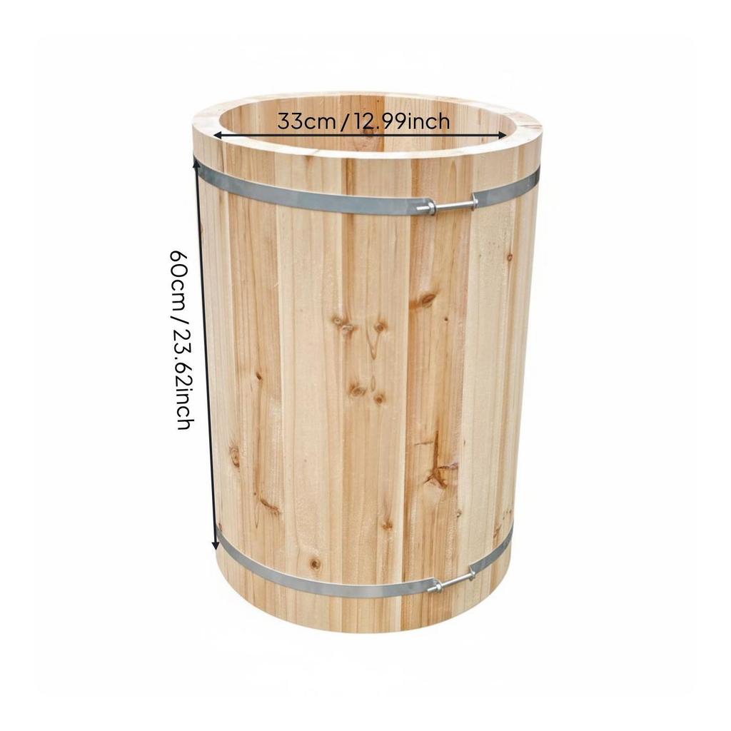 Traditional Round Beehive Handmade Wooden Barrel Fir Wood Bee for Beekeepers,