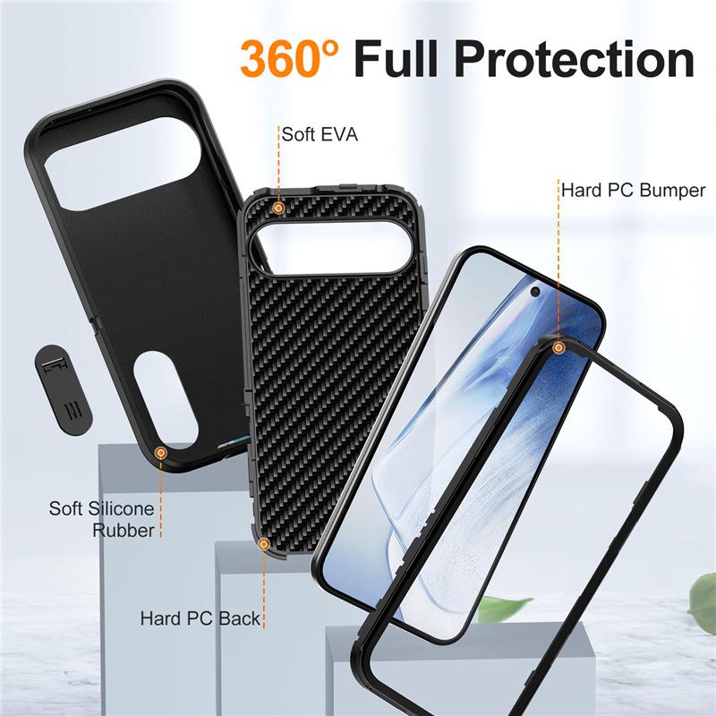Applicable to Google Pixel 9 Pro Defend Tri-proof phone case Pixel 9 XL bracket 3-in-1 protective case