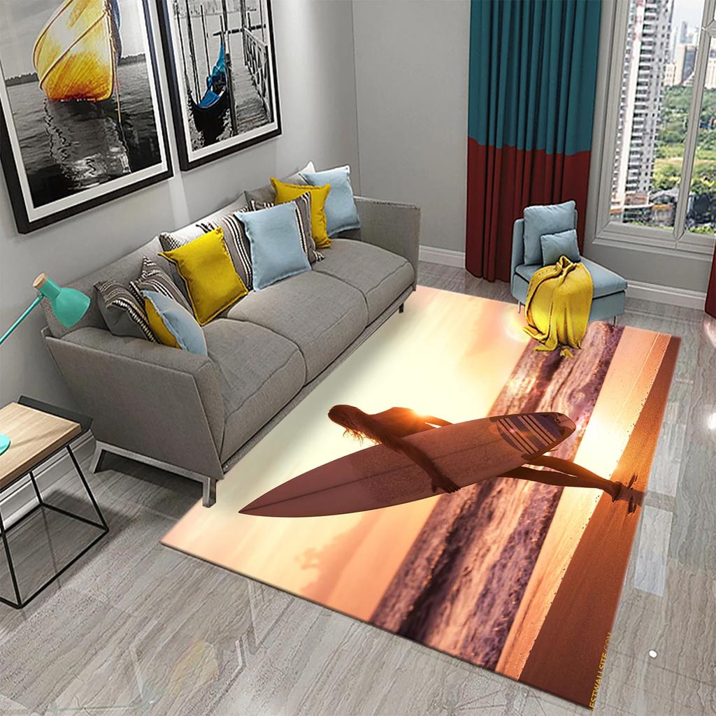 Sport Carpet Boxing Gloves Rug Physical Education Rectangle Area Rugs for Adult Yoga Mats Living Room Black Flat Mat Doormat