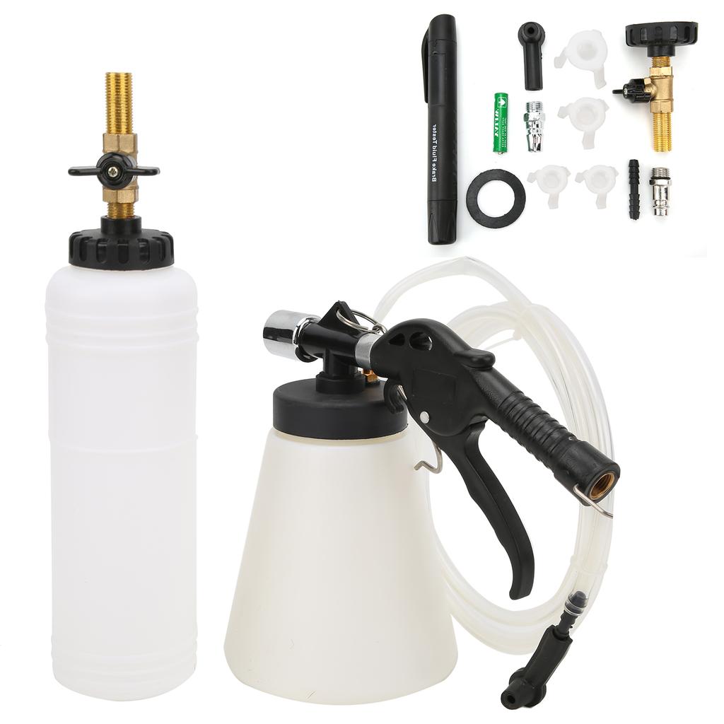 Pneumatic Brake Fluid Bleeder Kit Oil Change Replacement Tool with Tester Pen for Automobiles Trailers RVs