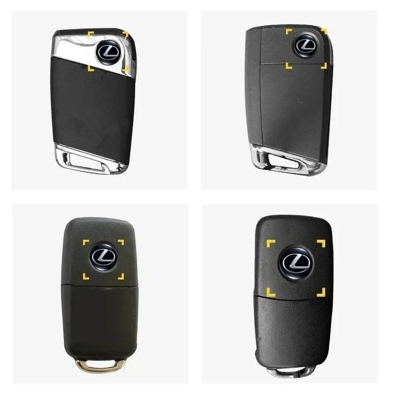Interior Stickers 14/16mm Aluminum Car Emblem Key Sticker Accessories For Lexus F SPORT GS GX IS LS LX CT LC RC LBX NX RX 350h 4