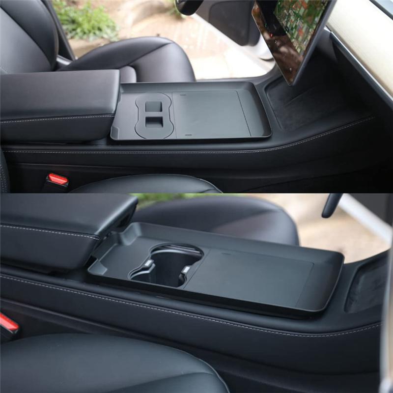 Central Control Travel Portable Organizer Tray Food Desk Table For Tesla Model 3/Y - Accessories