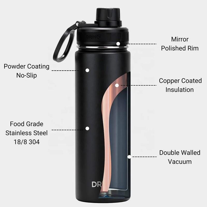 Edelstahl Vakuumisolierte Reisebecher mit Griff Große Kapazität Tragbare Thermoskanne Outdoor Sport