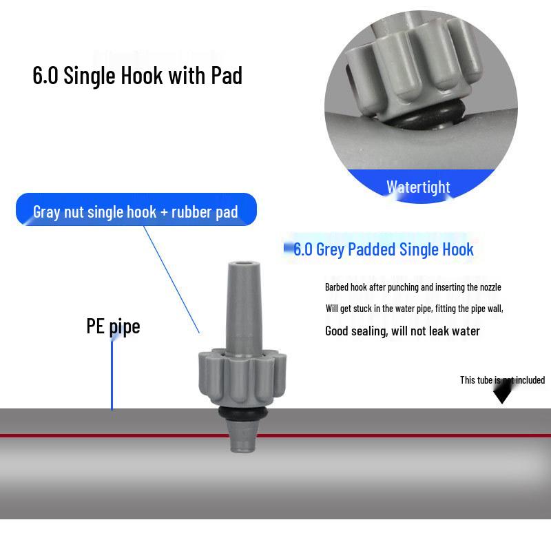 Single Hook 6.0 Connector PE Pipe Punching Tool for Irrigation and Dust Suppression Sprinkler Systems