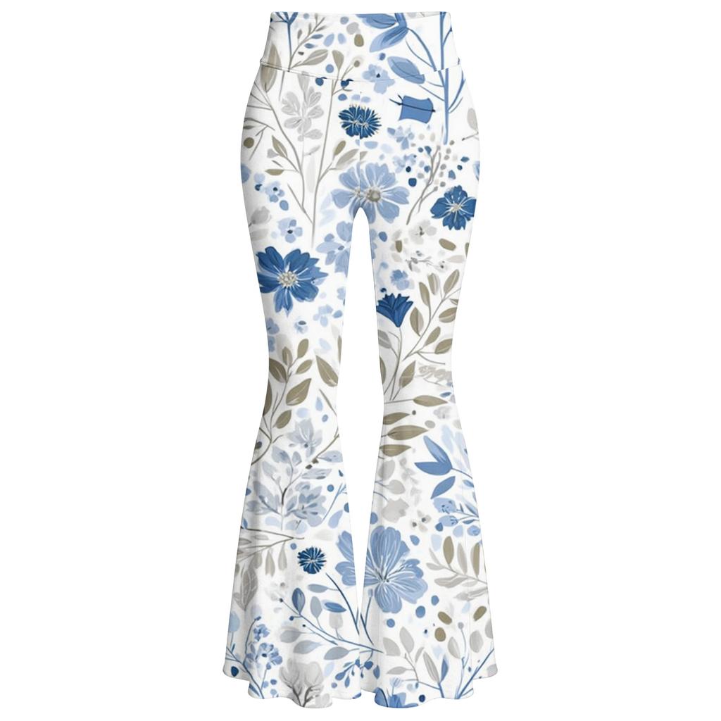 Women's High Waist Flare Yoga Pants - Slim Fit Casual Long Trousers for Daily Wear