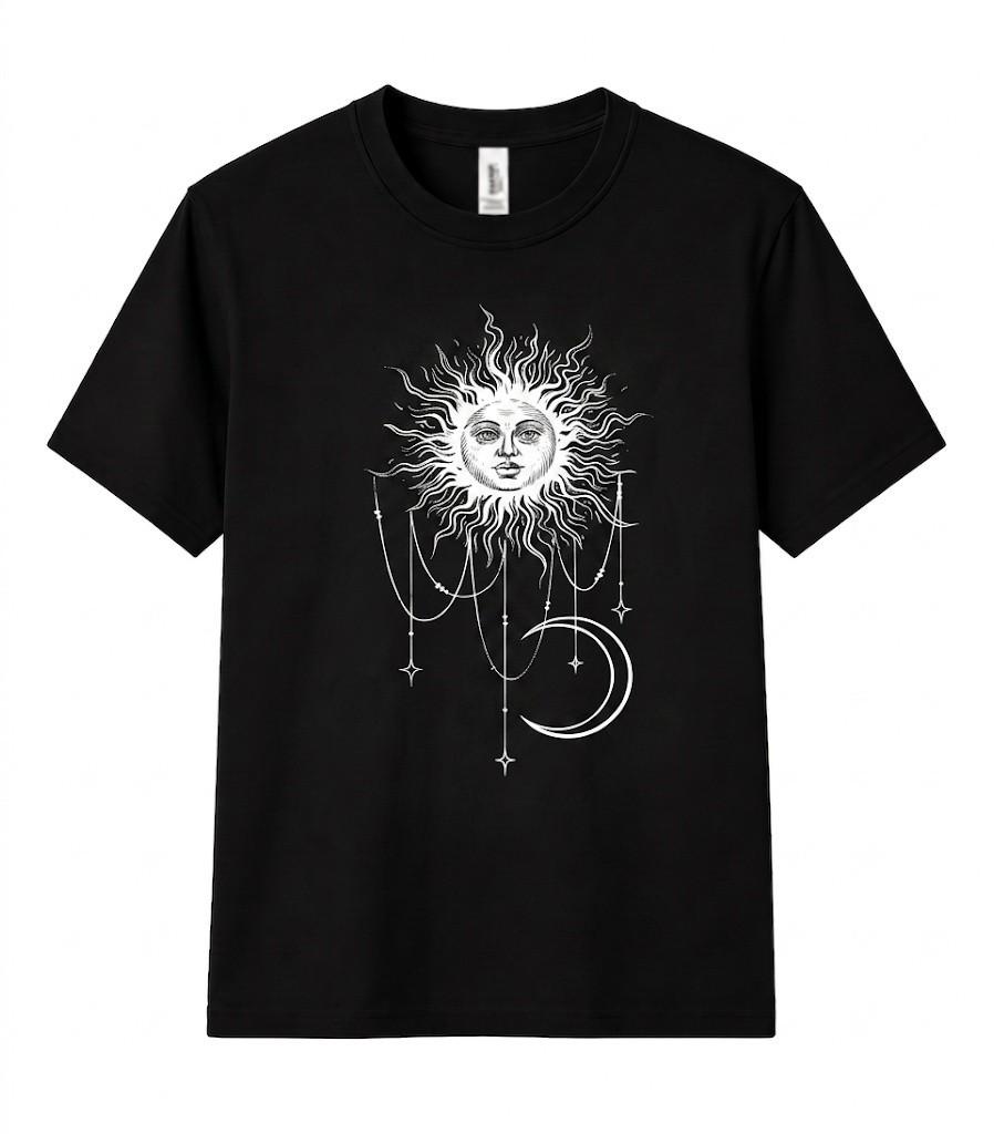 Widows Bay Patricias Tee Celestial Sun Crescent Moon BOHO Graphic Unisex T Shirt Unisex T-Shirt XXXXL