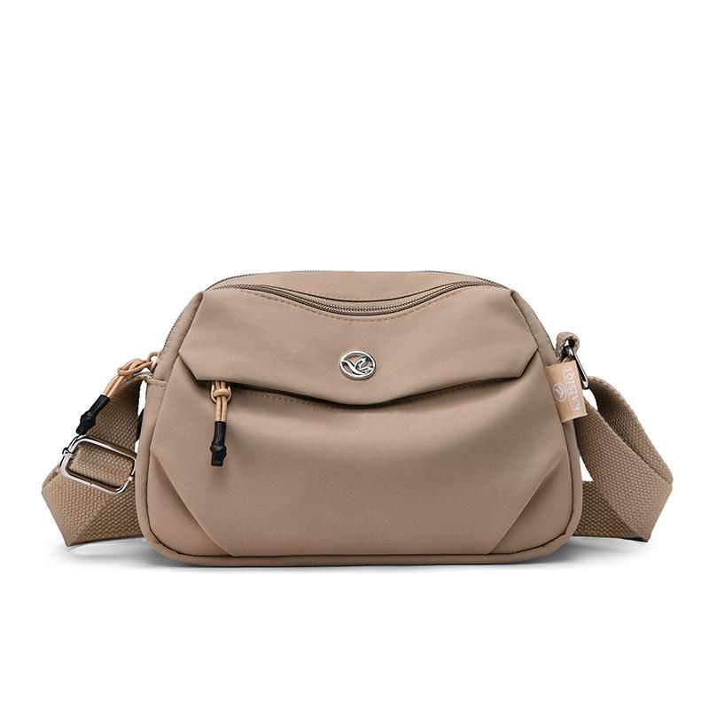 Shoulder Bag Women's Bag Multi-Layer Pocket Lightweight Crossbody Bag Nylon Mother Bag